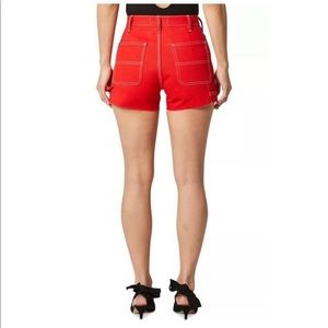 NWT HUDSON JEANS Red Jasper Jean Carpenter shorts